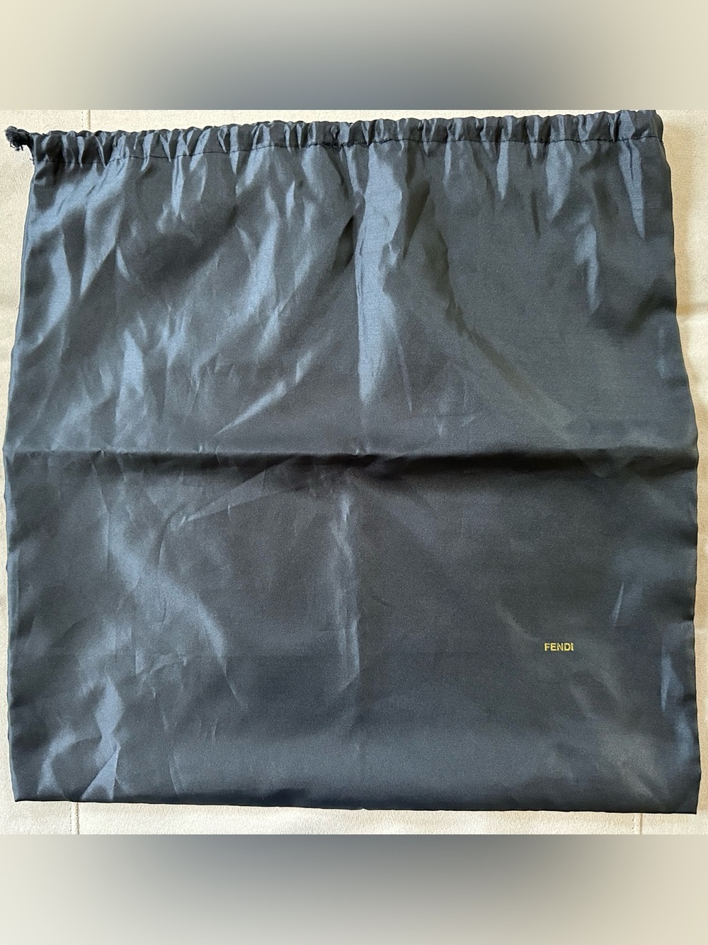 FENDI Black Drawstring Dust Bag – Large – Authentic 19.5” x 19”